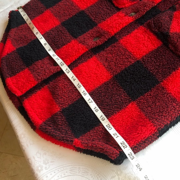 CI SONO Los Angeles Black/Red Checkered Flannel Fleece Jacket Women’s Size XL - Picture 14 of 16